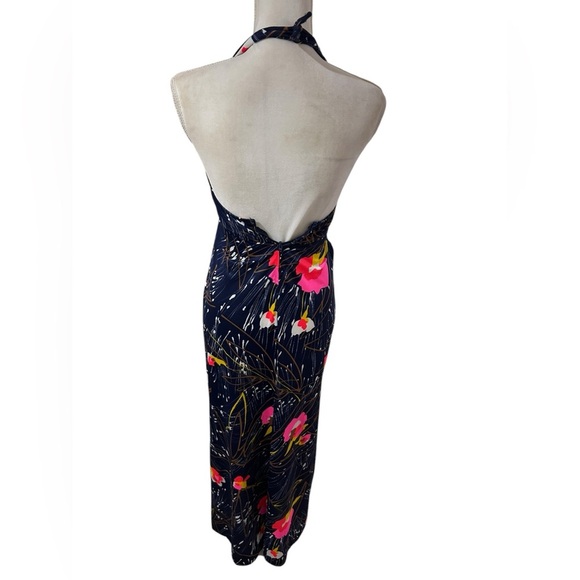 Vibrate 70’s bohemian festival retro Floral Halter Maxi Dress size XS fit - - Picture 5 of 8